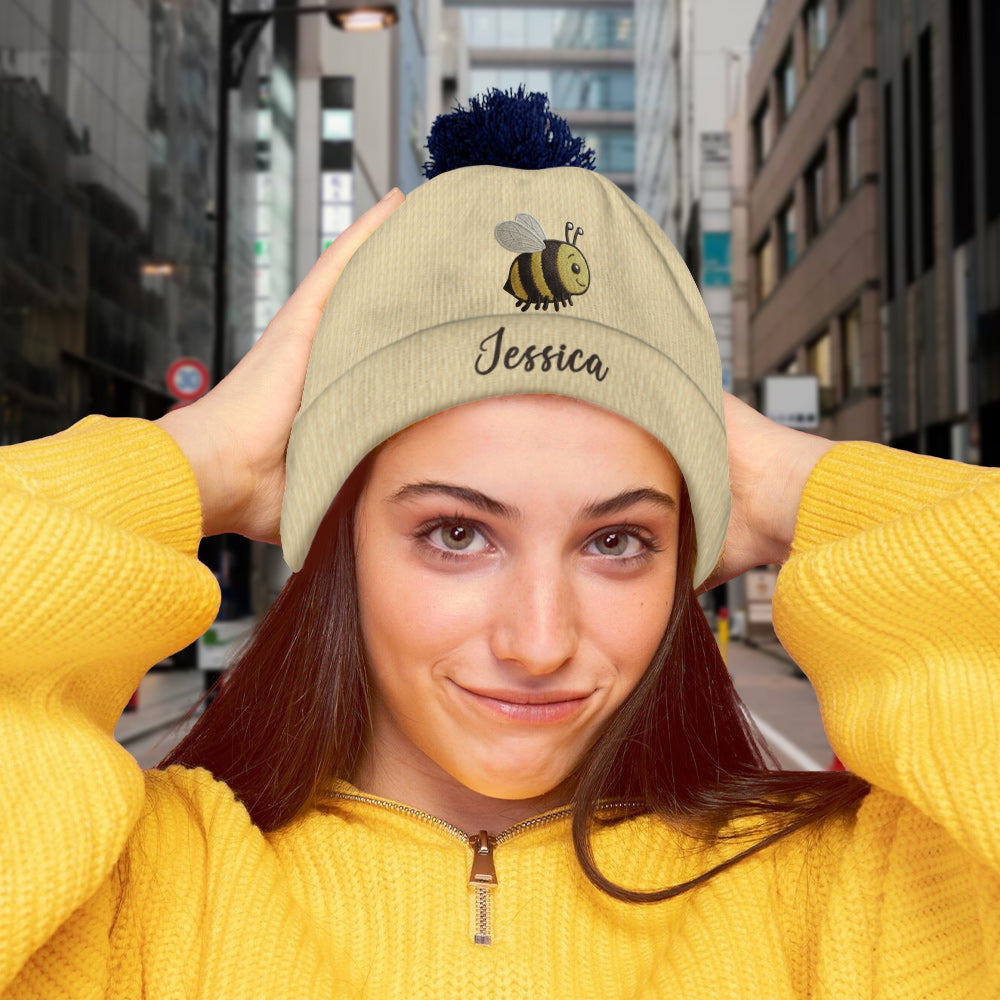 J'adore les abeilles - Bonnet abeille personnalisé