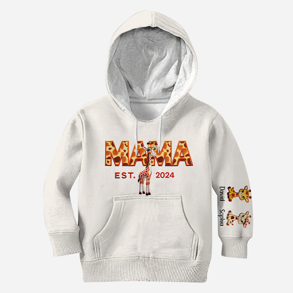 Mama Giraffe - Personalized Mother All Over Shirt
