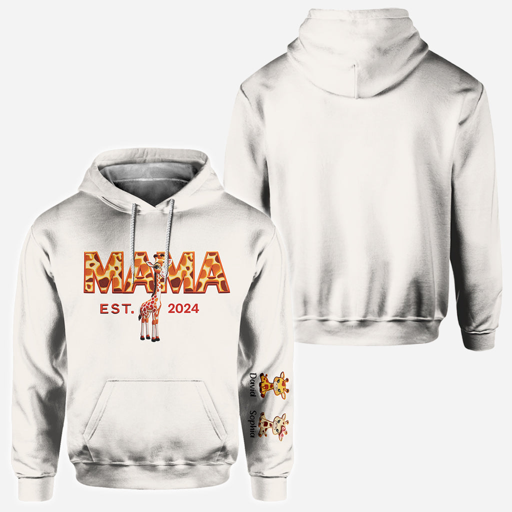 Mama Giraffe - Personalized Mother All Over Shirt