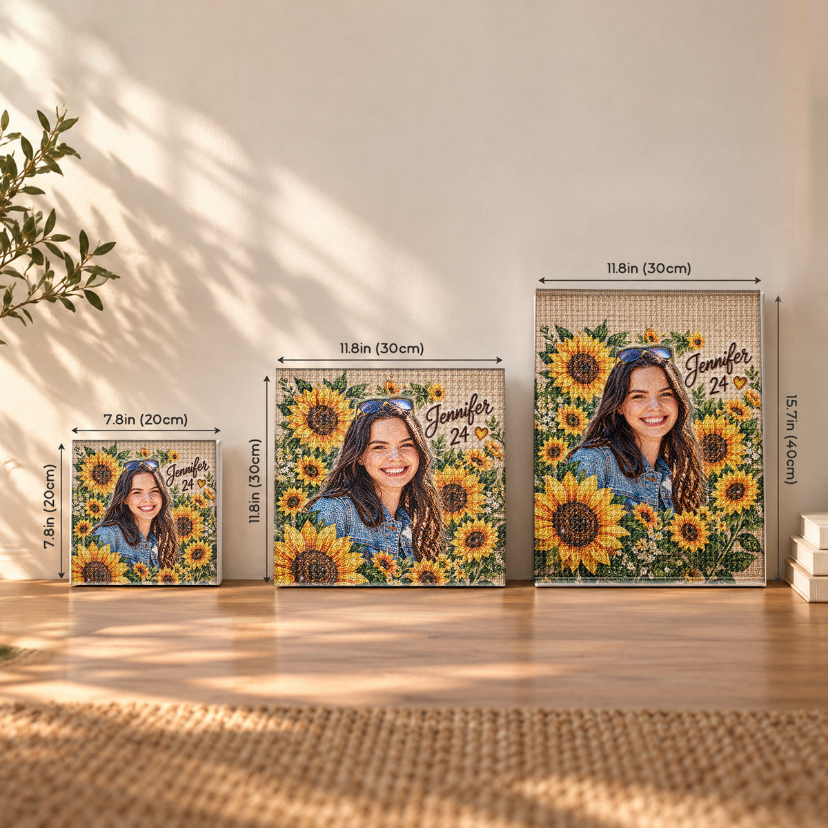 Flower Art Birthday Gift - Personalized Birthday Diamond Painting Canvas Kit