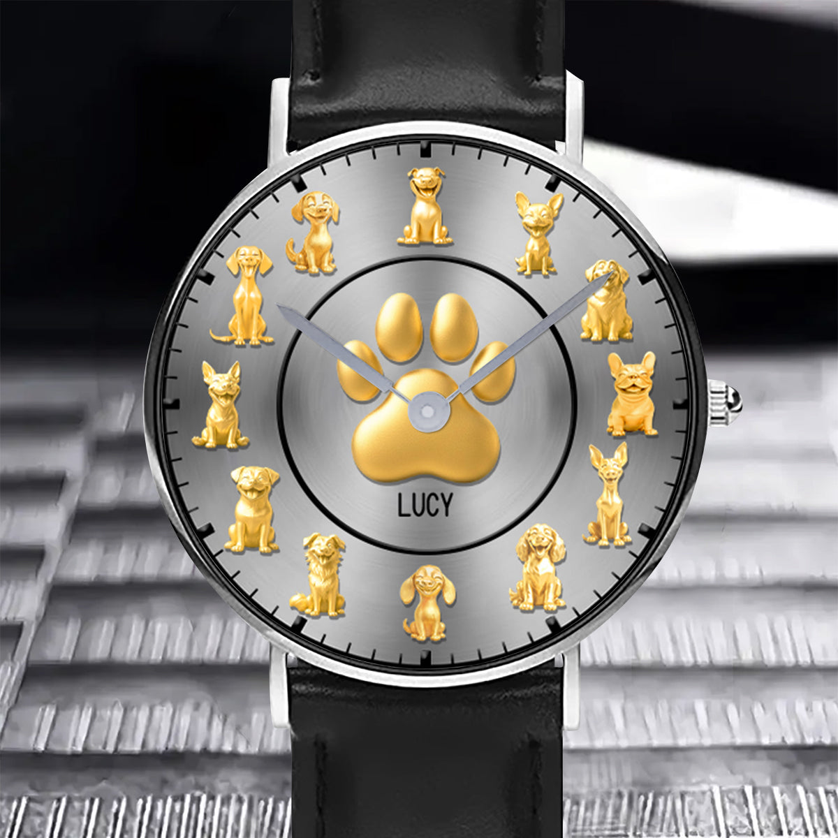 Montre-bracelet personnalisée pour chien « J’aime mes chiens »