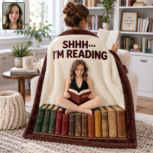 Chut… Je lis - Couverture de livre personnalisée