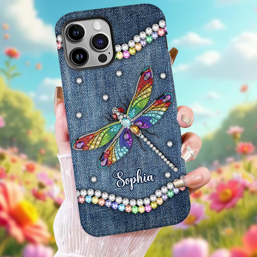 Wunderschöne Libelle – Personalisierte Handyhülle mit Libellen-Vollbilddruck