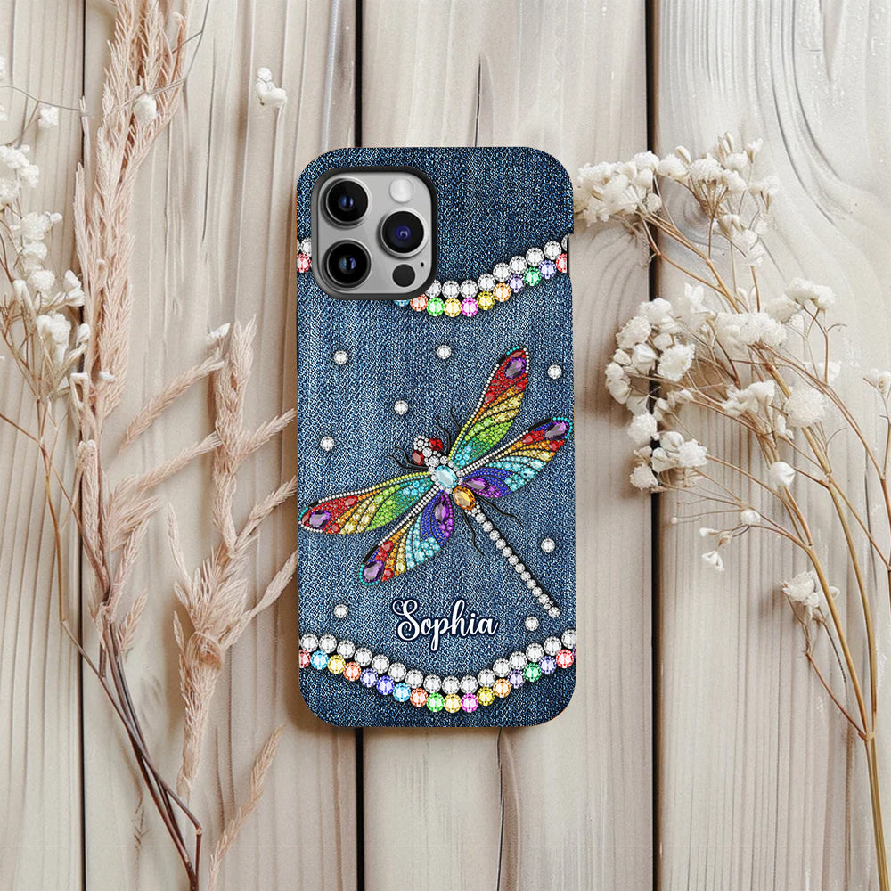 Wunderschöne Libelle – Personalisierte Handyhülle mit Libellen-Vollbilddruck