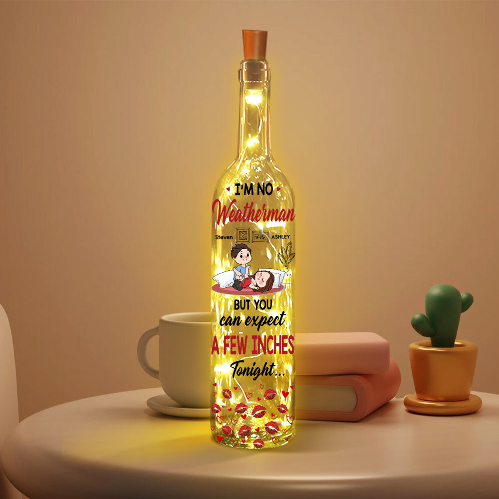 A Few Inches - Personalized Couple Wine Bottle Lamp