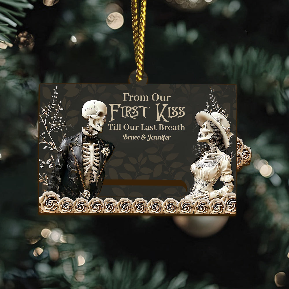 From Our First Kiss - Personalized Couple Sliding Ornament