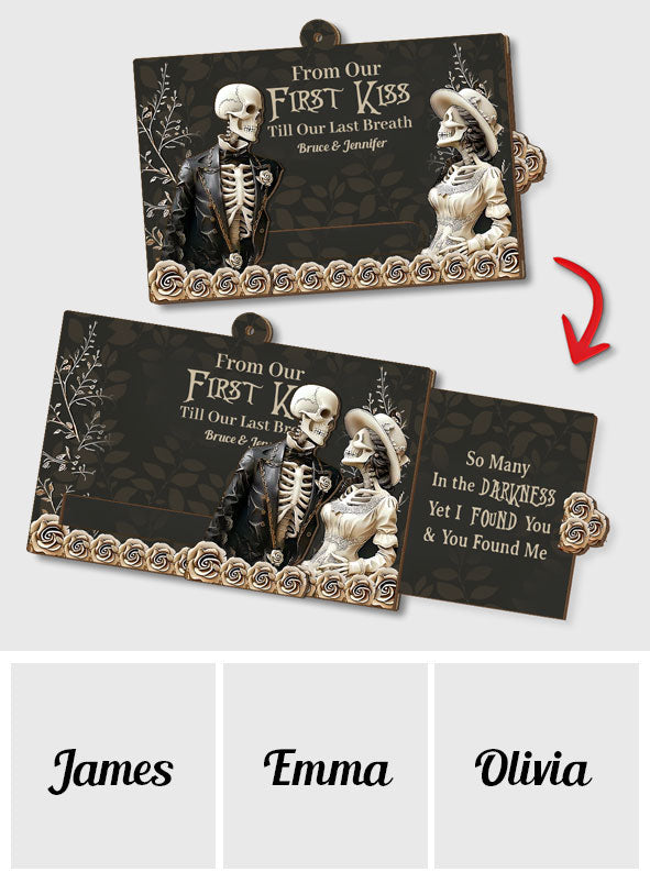 From Our First Kiss - Personalized Couple Sliding Ornament