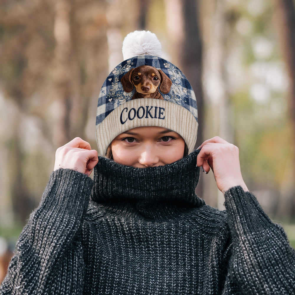 Dog Toile De Jouy - Personalized Dog Beanie Hat