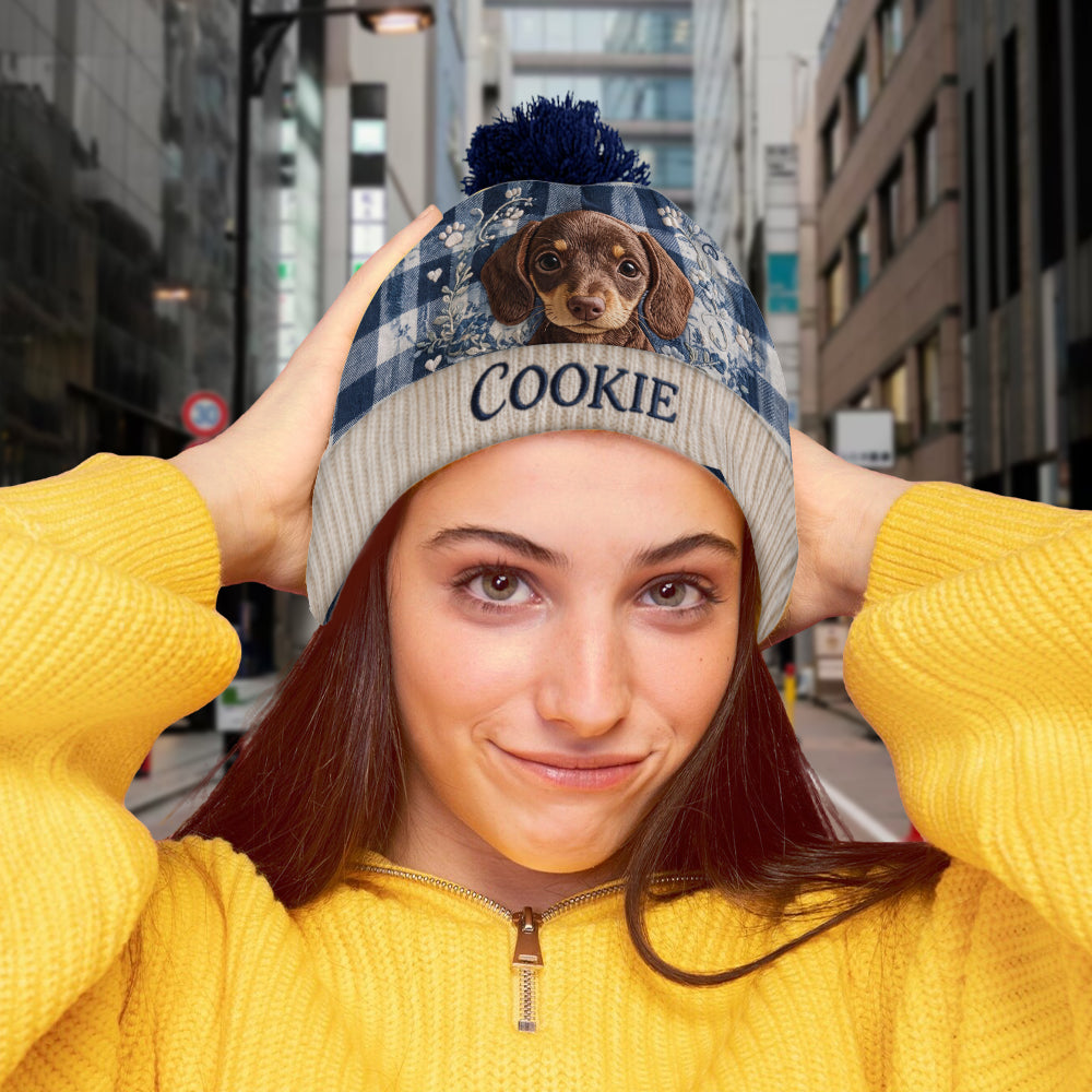Dog Toile De Jouy - Personalized Dog Beanie Hat
