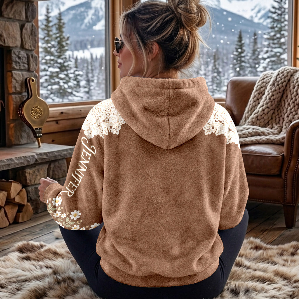 Belle Vache des Highlands - Sweat à Capuche Fleece Personnalisé