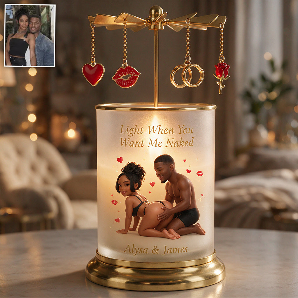 Lumière Quand Vous Voulez - Bougeoir Personnalisé pour Couples Épicés