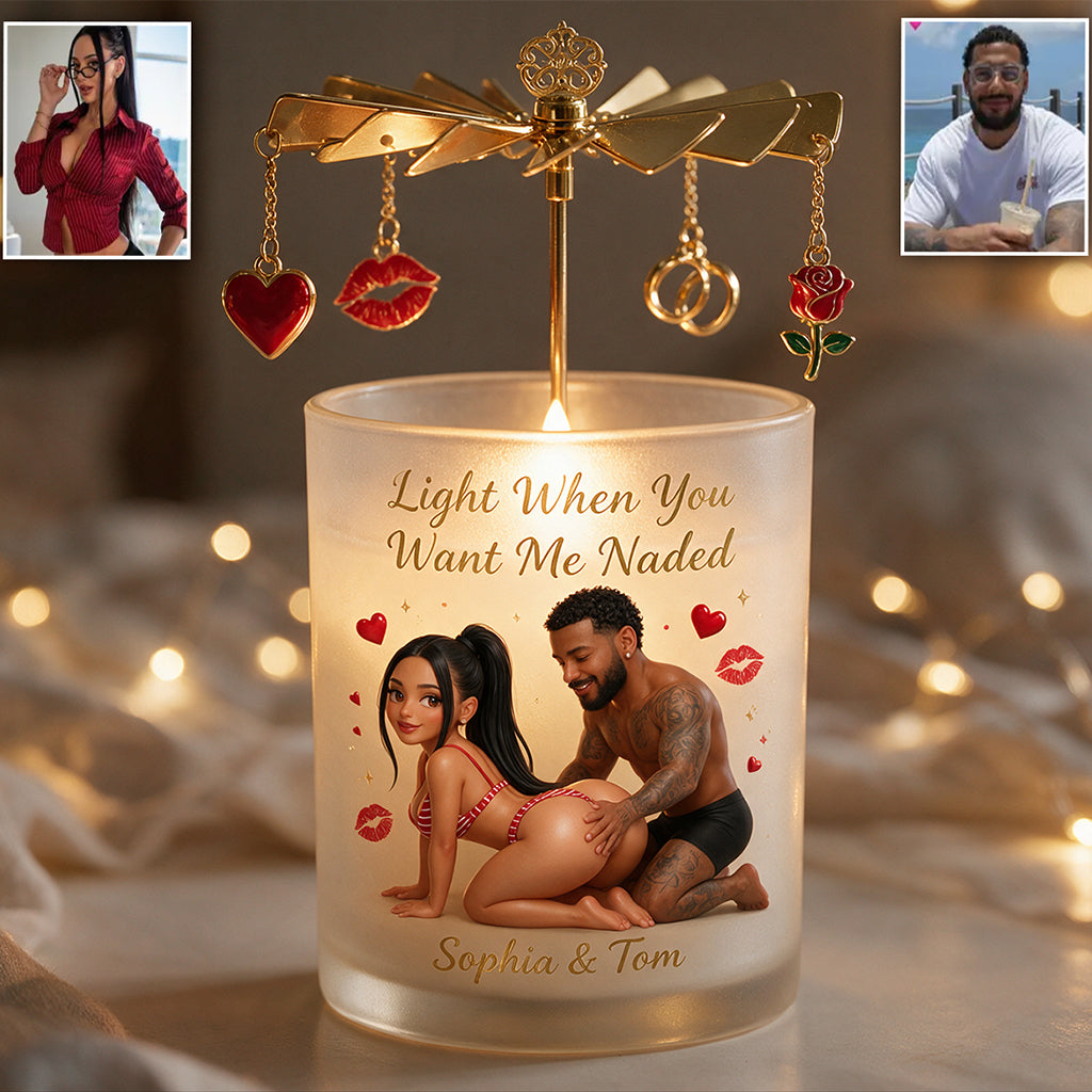 Lumière Quand Vous Voulez - Bougeoir Personnalisé pour Couples Épicés
