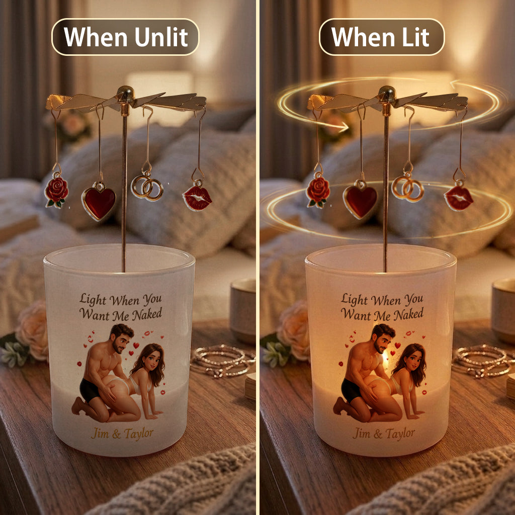 Lumière Quand Vous Voulez - Bougeoir Personnalisé pour Couples Épicés