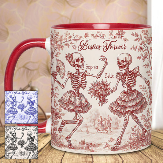 Bestie Forever Toile de Jouy - Personalized Bestie Accent Mug