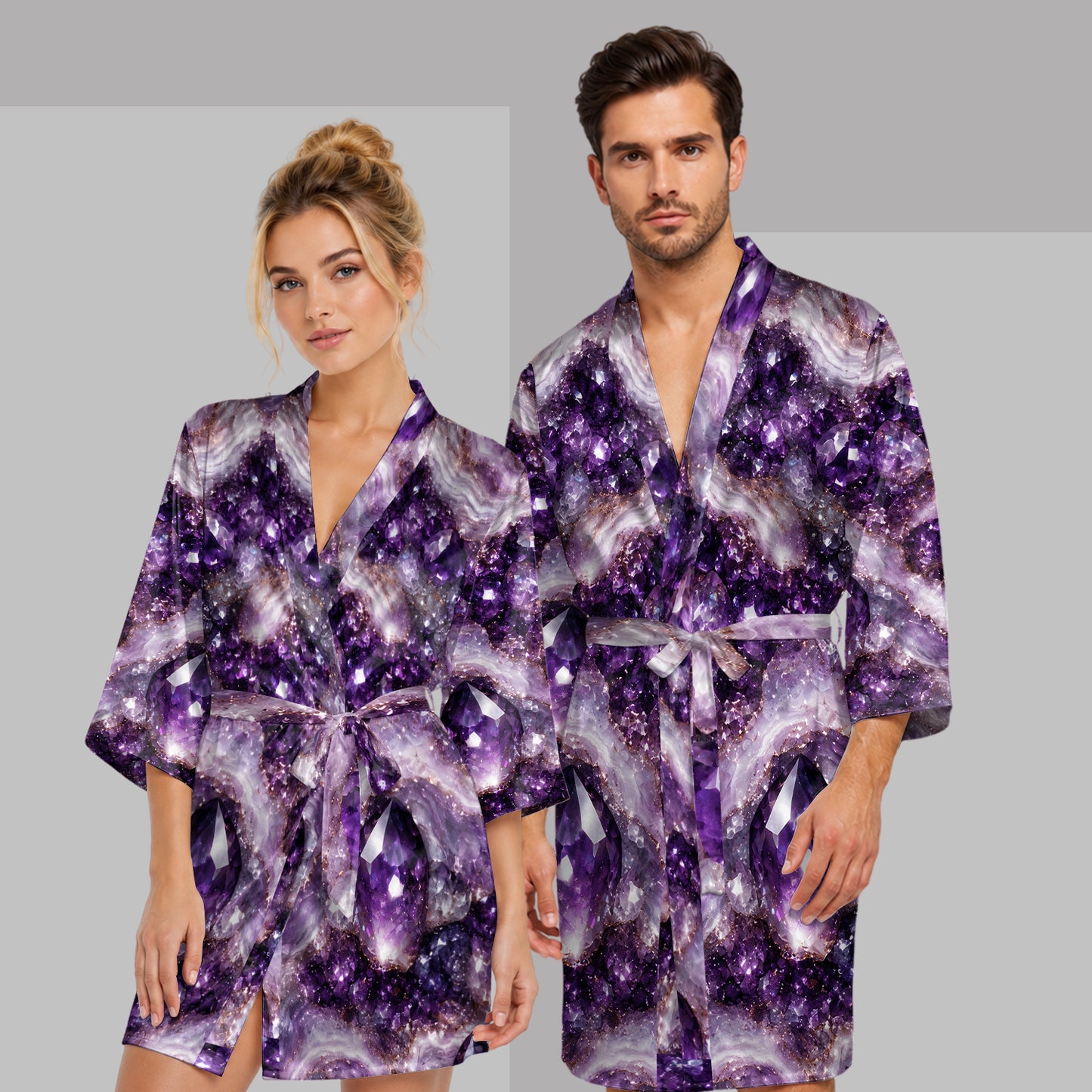 Till Death Do Us Part - Personalized Couple Satin Robe