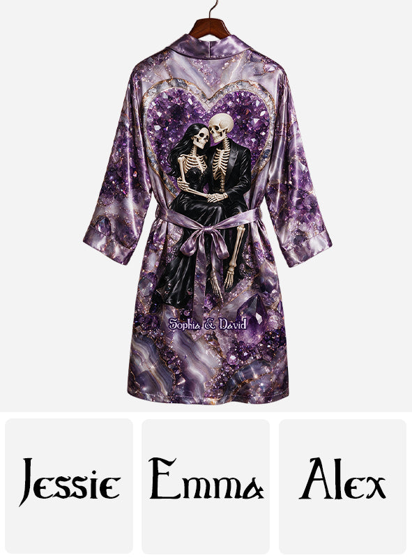 Till Death Do Us Part - Personalized Couple Satin Robe