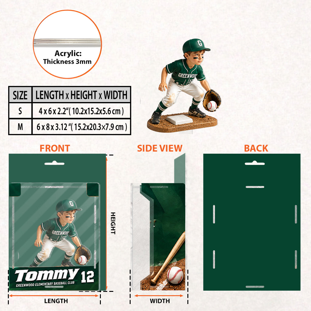 Any Sport, Any Photo - Personalized Baseball Acrylic Display Box