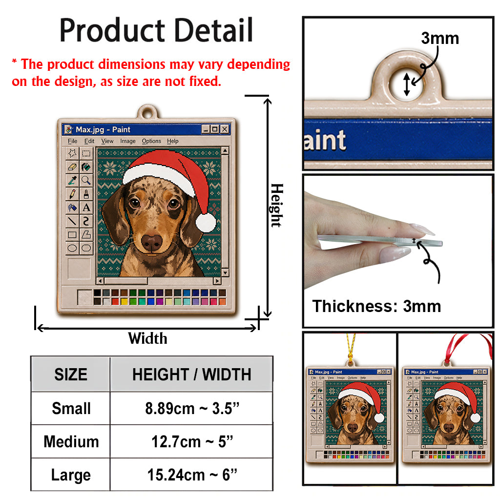 Paint Pet Dog Cat Lover Retro - Personalized Dog Ornament