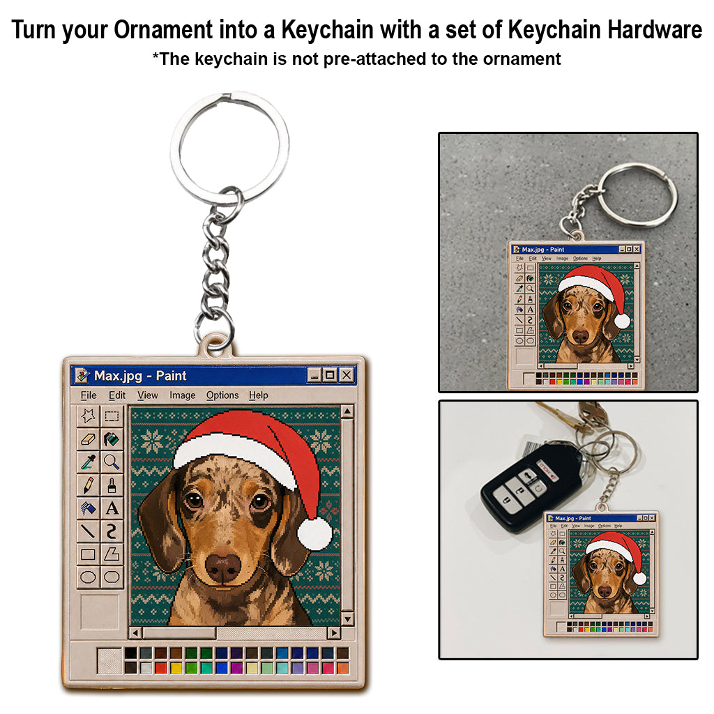 Paint Pet Dog Cat Lover Retro - Personalized Dog Ornament