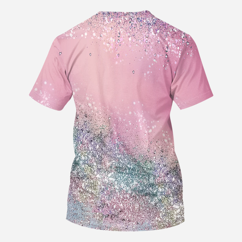 Niedliches Hochlandrind - Personalisiertes T-Shirt mit Hochlandrind-Allover-Print