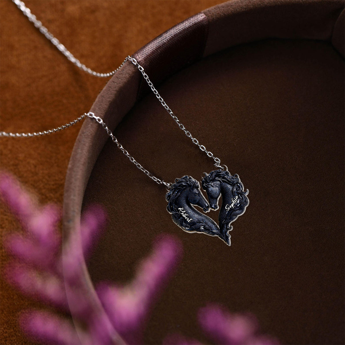 Toi et moi, on gère ! - Collier pendentif personnalisé en forme de cheval