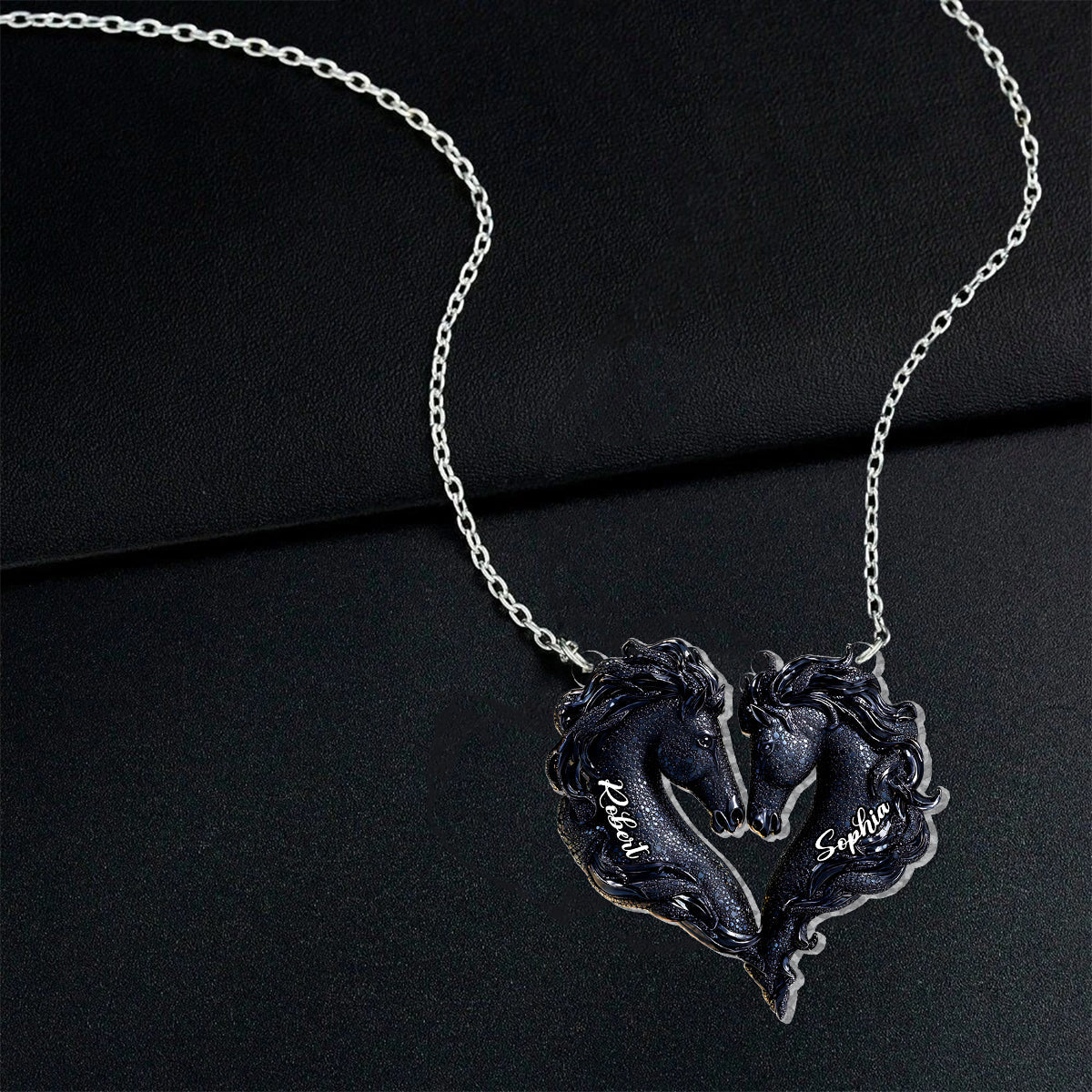 Toi et moi, on gère ! - Collier pendentif personnalisé en forme de cheval