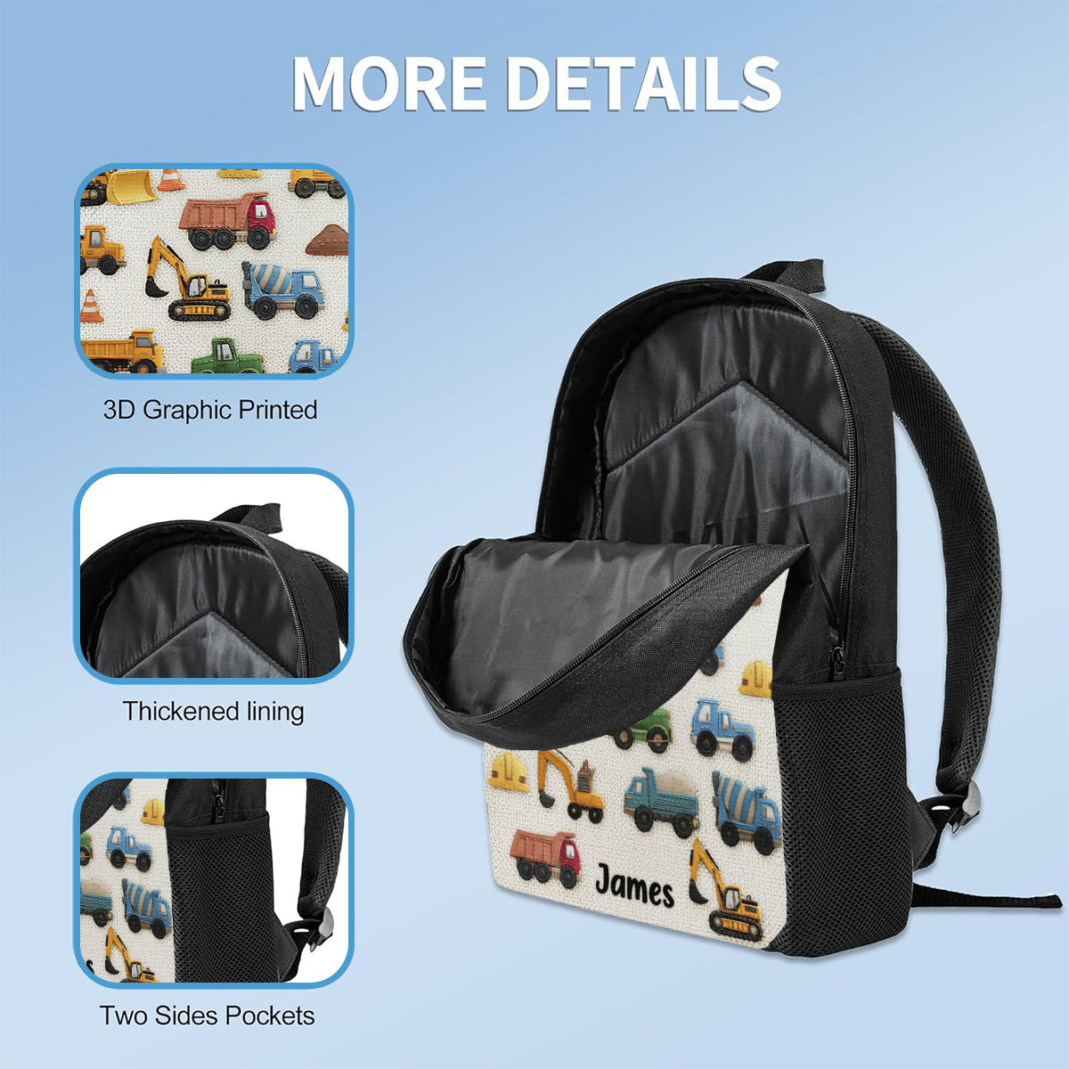 Einzigartige Geschenke für Kinder – Personalisiertes Kinderrucksack-, Lunchtaschen- und Federmäppchen-Set