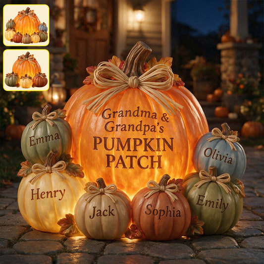 Autumn Decor Pumpkin Patch - Personalized Grandma Solar Acrylic Light