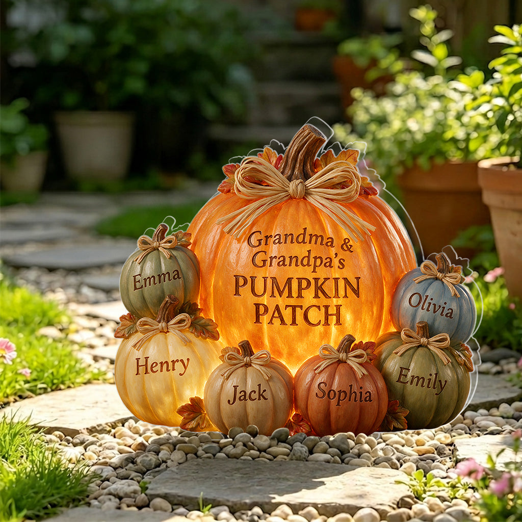 Autumn Decor Pumpkin Patch - Personalized Grandma Solar Acrylic Light