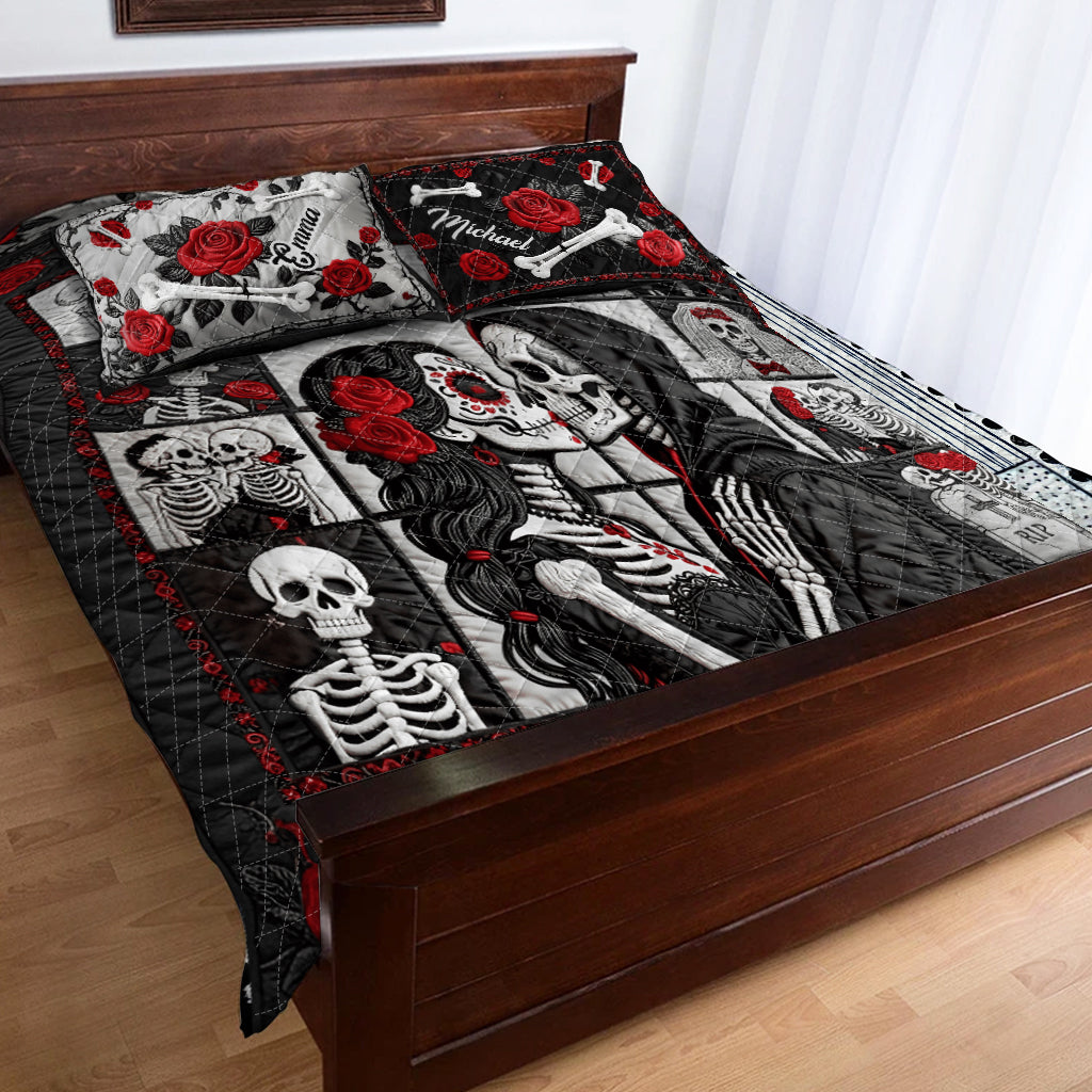 From Our First Kiss Till Our Last Breath - Personalized Couple Quilt Set