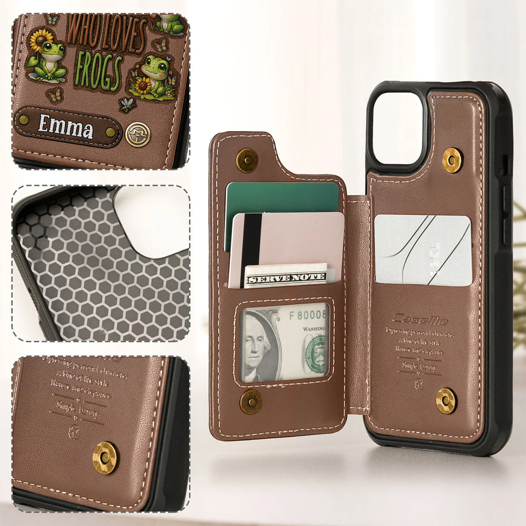 Just A Girl Who Loves Frogs - Personalized Frog Wallet Phone Case