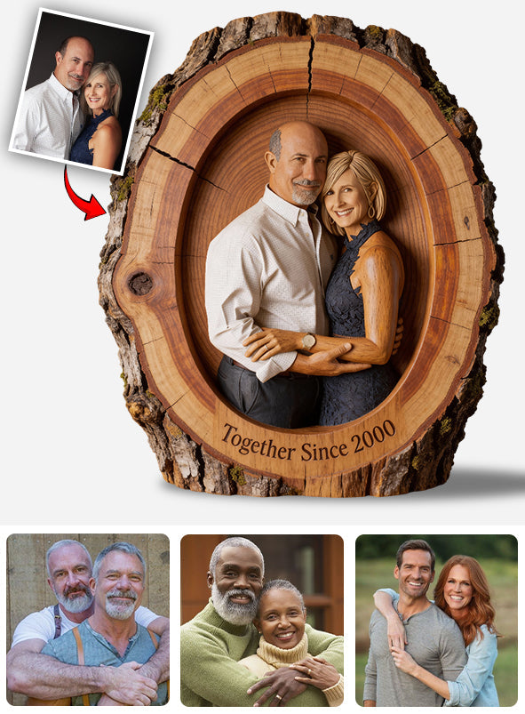 Je suis à toi. Ni retour ni remboursement - Plaque en bois personnalisée pour couple.