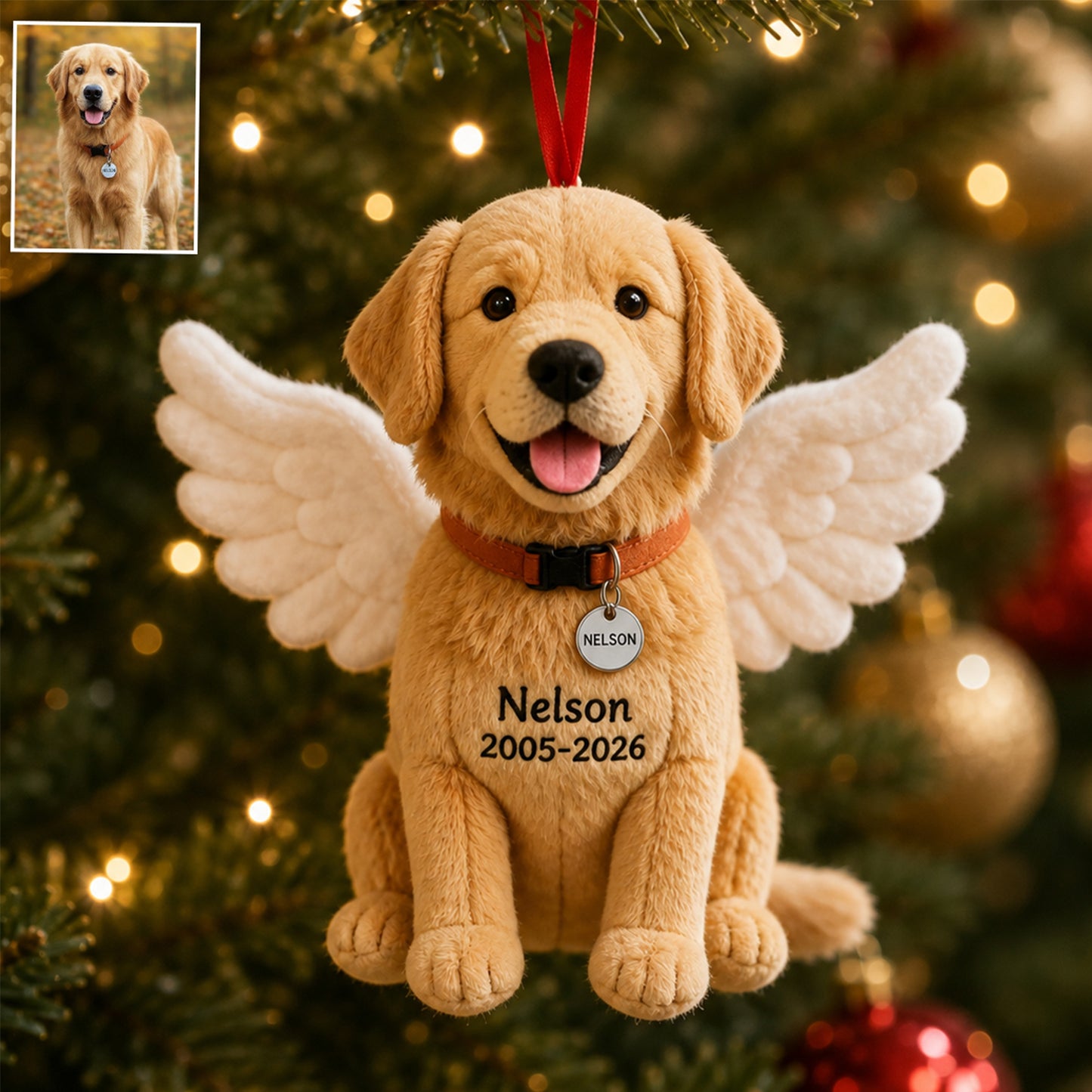 Ich bin immer bei dir - Personalisierte Hund Plüsch Ornament