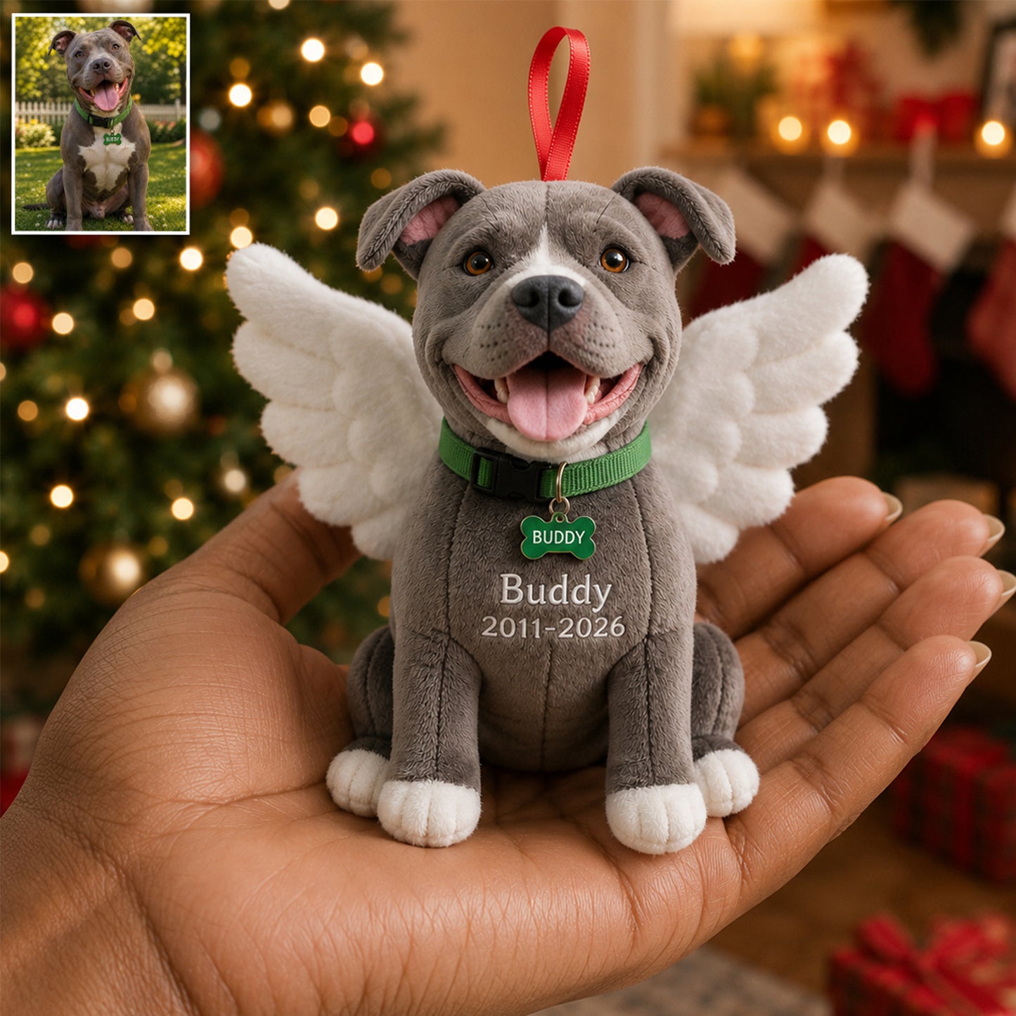 Ich bin immer bei dir - Personalisierte Hund Plüsch Ornament
