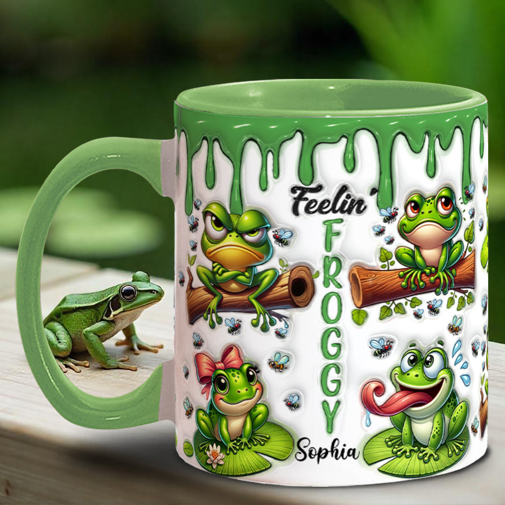 Fellin' Froggy - Personalisierte Tasse mit Froschmotiv