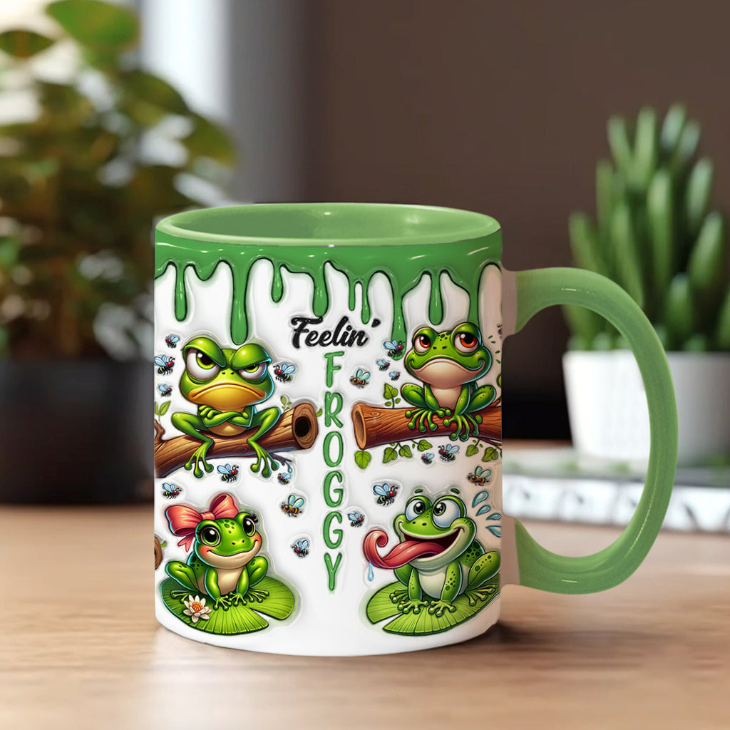 Fellin' Froggy - Personalisierte Tasse mit Froschmotiv
