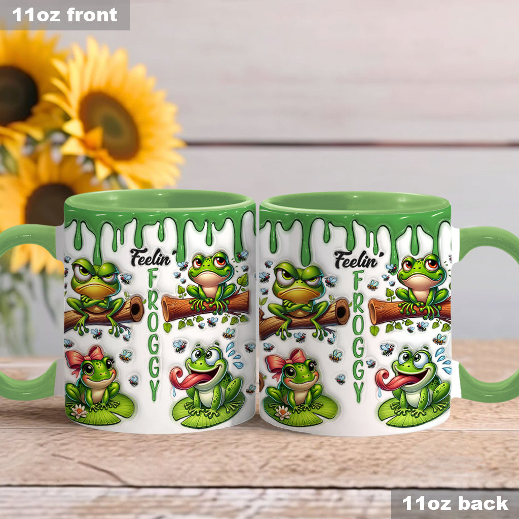 Fellin' Froggy - Personalisierte Tasse mit Froschmotiv