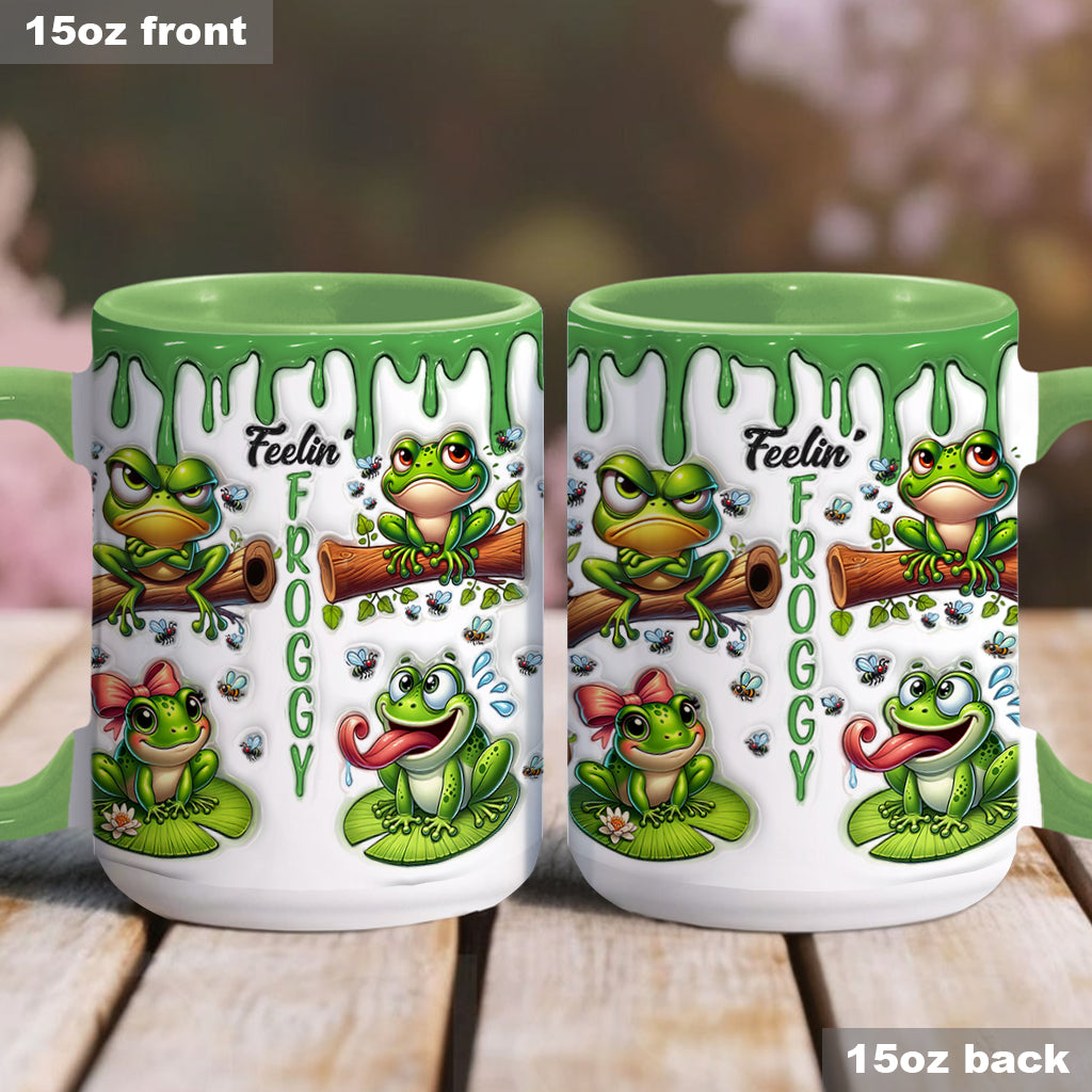 Fellin' Froggy - Personalisierte Tasse mit Froschmotiv