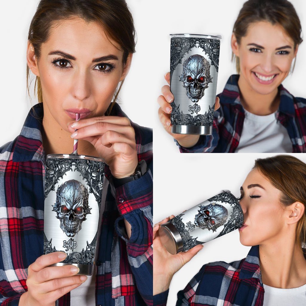 Cool Skull - Personalized Skull Tumbler