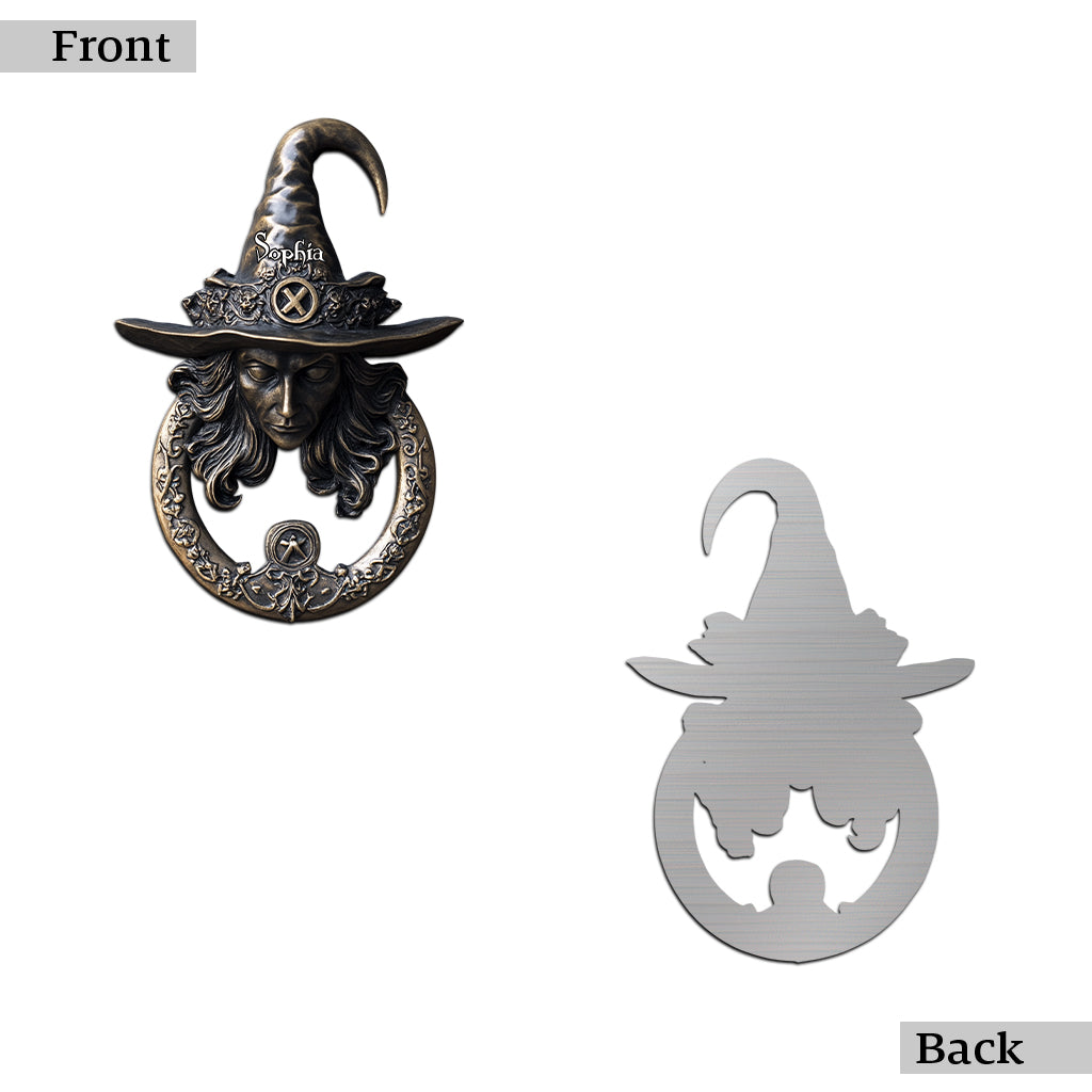 Dark Magic - Personalized Witch Cut Metal Sign