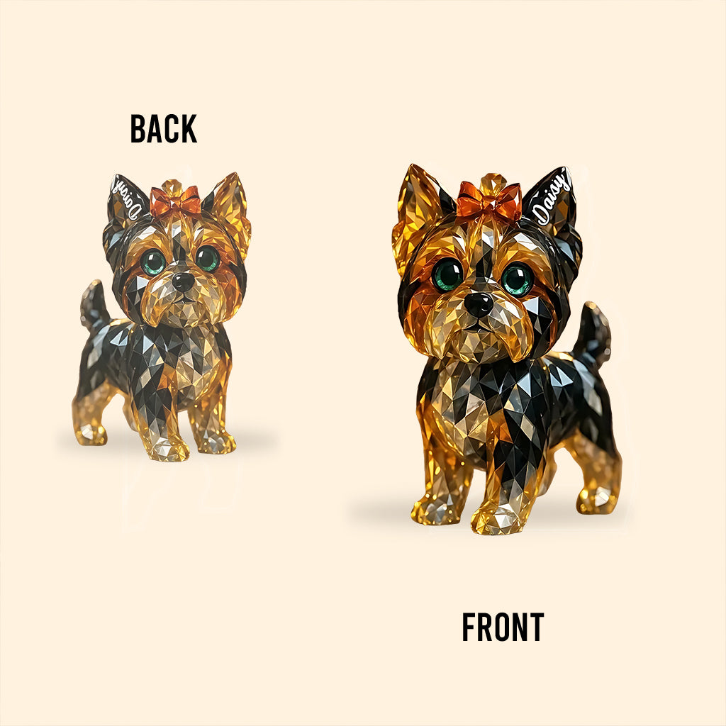 Ich liebe meinen Hund – Personalisierte Acrylplakette in Hundeform