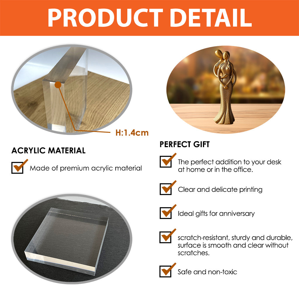 Together Is Our Favorite Place To Be - Personalized Couple Custom Shaped Acrylic Plaque