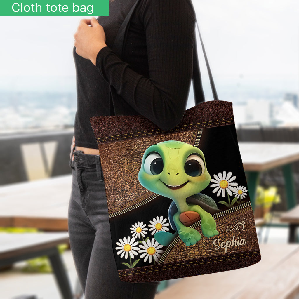 Just A Girl Who Loves Turtle - Personalized Turtle Tote Bag