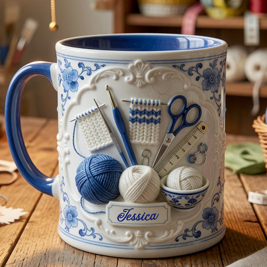 Amour du Crochet - Mug Accent Personnalisé