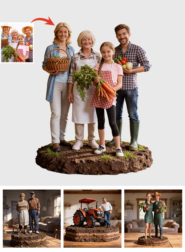 Cadeau pour agriculteur - Plaque acrylique personnalisée en forme de fermier