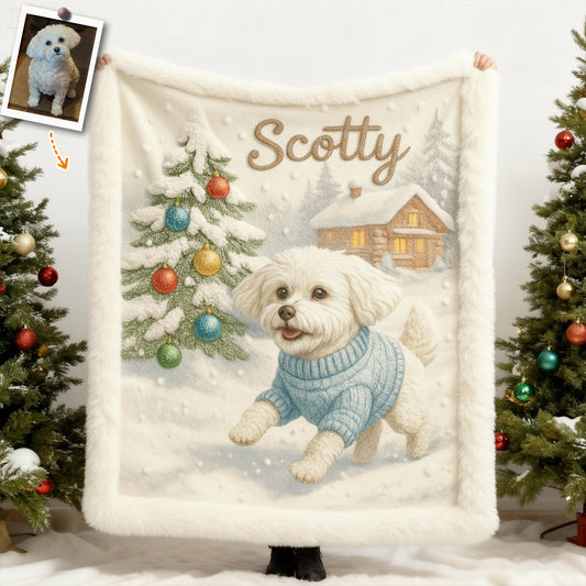 Couverture personnalisée pour animaux de compagnie (chien ou chat) à partir de n'importe quelle photo - Couverture personnalisée pour chien