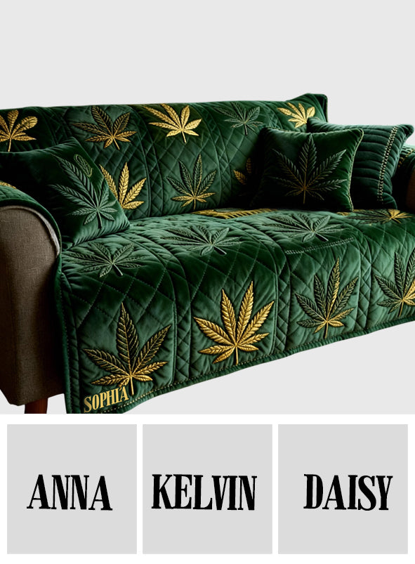 Housse magique - Housse de canapé matelassée personnalisée à motif de mauvaises herbes