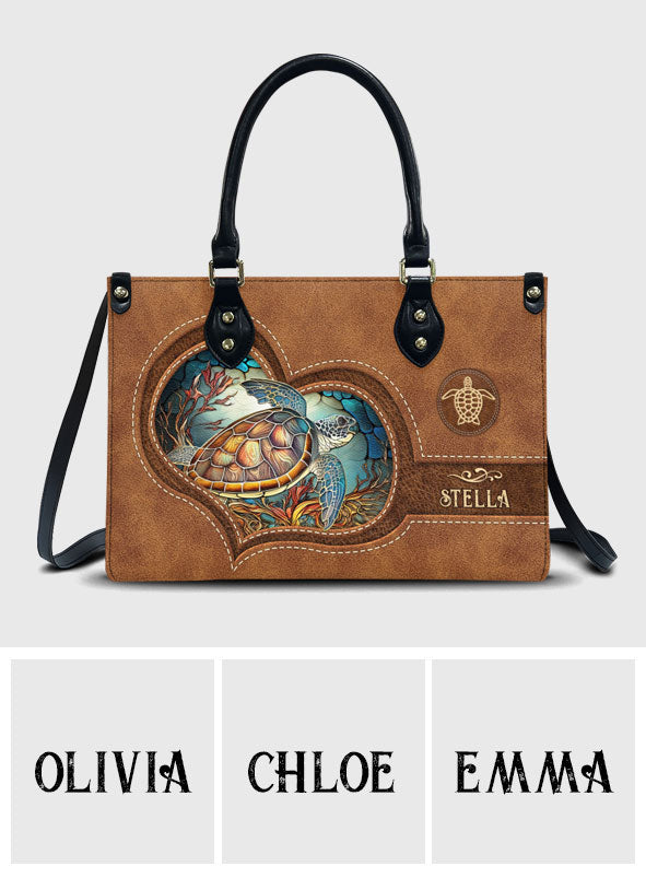 Turtle Lover - Personalisierte Handtasche aus Schildkrötenleder