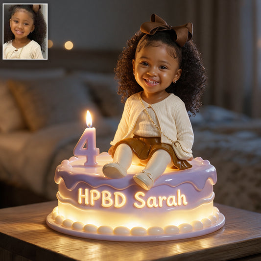 Souvenir d'anniversaire pour enfant - Lampe de nuit LED acrylique personnalisée