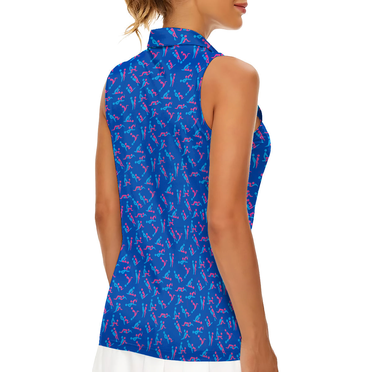 Funny Gift For Her - Personalized Couple Sleeveless Polo Shirt